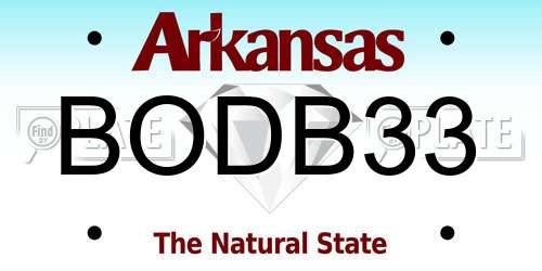 BODB33 Arkansas License Plate
