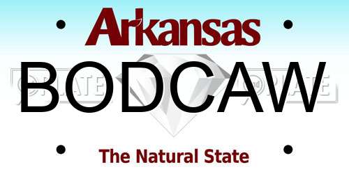 BODCAW Arkansas License Plate