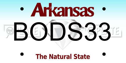 BODS33 Arkansas License Plate