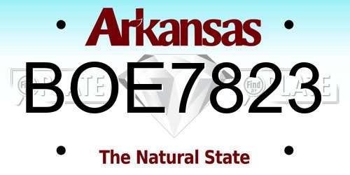 BOE7823 Arkansas License Plate