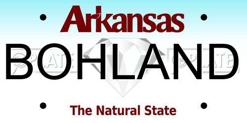 BOHLAND Arkansas License Plate