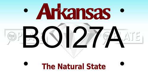 BOI27A Arkansas License Plate