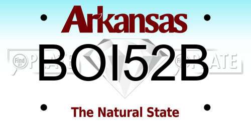 BOI52B Arkansas License Plate