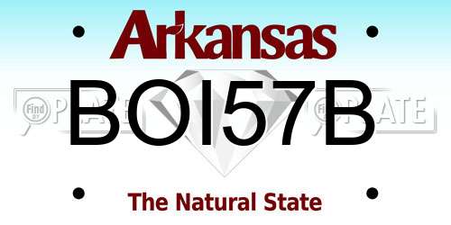 BOI57B Arkansas License Plate