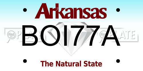 BOI77A Arkansas License Plate