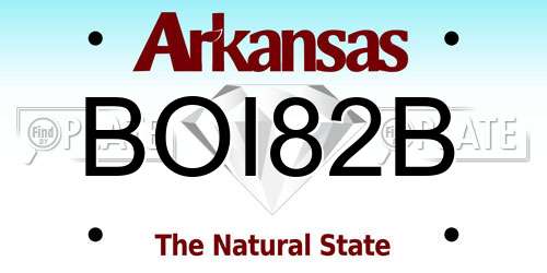 BOI82B Arkansas License Plate