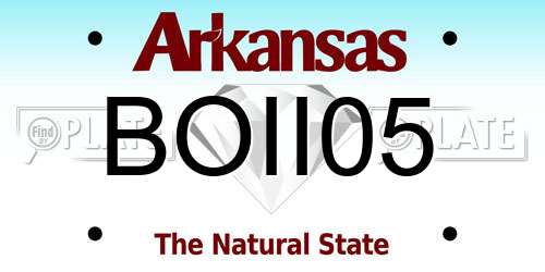 BOII05 Arkansas License Plate