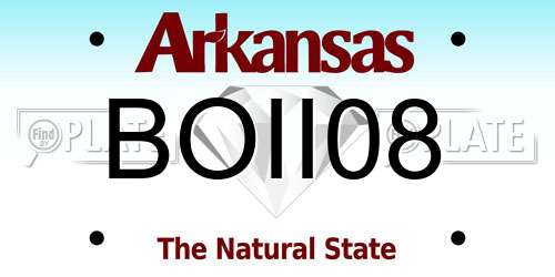 BOII08 Arkansas License Plate