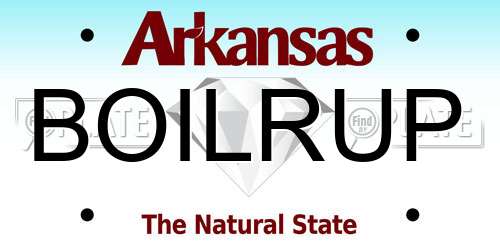BOILRUP Arkansas License Plate