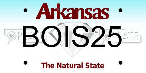 BOIS25 Arkansas License Plate
