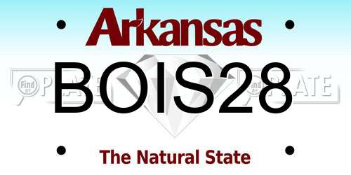 BOIS28 Arkansas License Plate