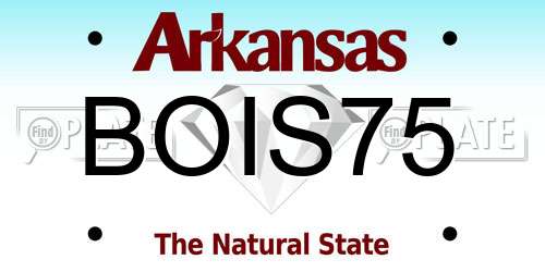 BOIS75 Arkansas License Plate