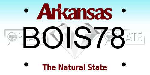 BOIS78 Arkansas License Plate