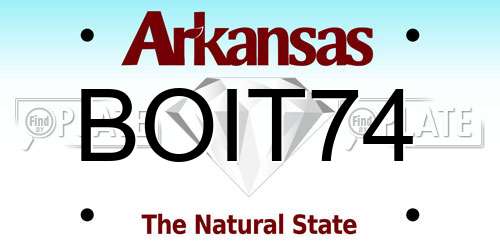 BOIT74 Arkansas License Plate