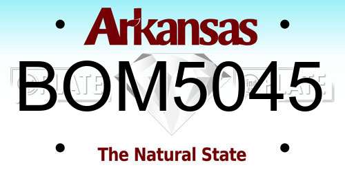 BOM5045 Arkansas License Plate