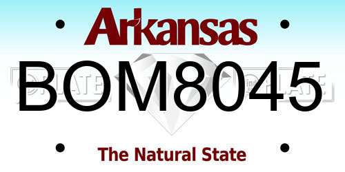 BOM8045 Arkansas License Plate