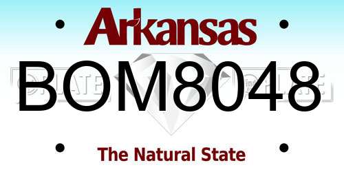 BOM8048 Arkansas License Plate