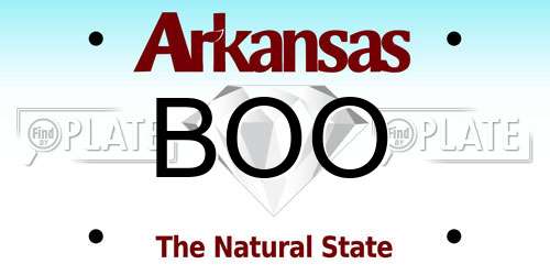 BOO Arkansas License Plate