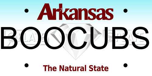 BOOCUBS Arkansas License Plate