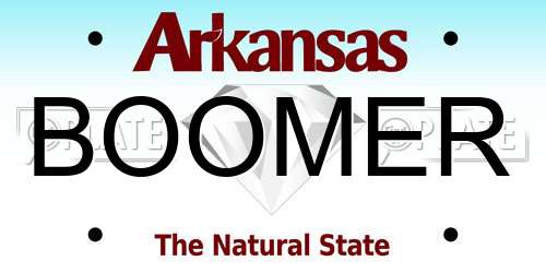 BOOMER Arkansas License Plate