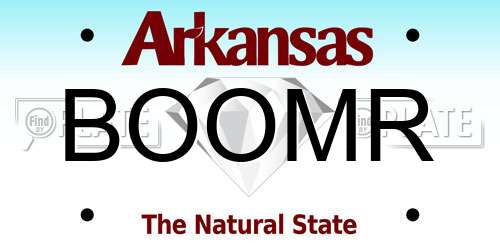 BOOMR Arkansas License Plate