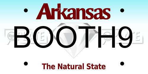 BOOTH9 Arkansas License Plate