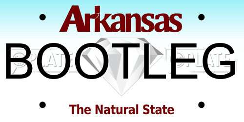 BOOTLEG Arkansas License Plate