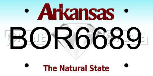 BOR6689 Arkansas License Plate