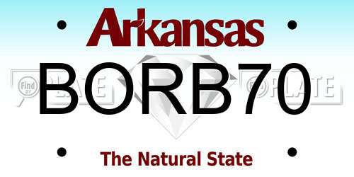 BORB70 Arkansas License Plate