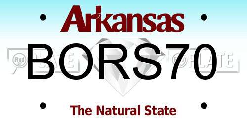BORS70 Arkansas License Plate