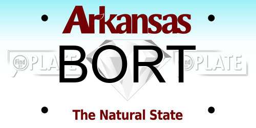 BORT Arkansas License Plate