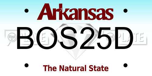 BOS25D Arkansas License Plate
