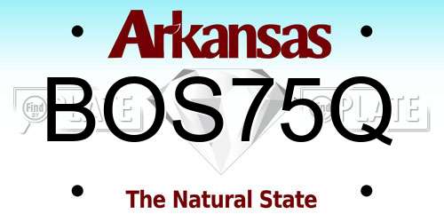 BOS75Q Arkansas License Plate