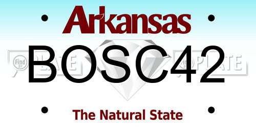 BOSC42 Arkansas License Plate