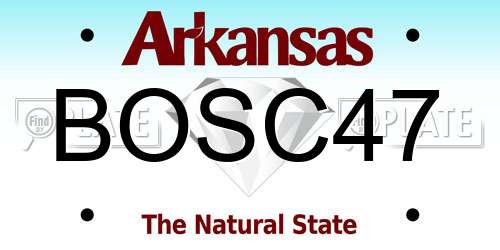 BOSC47 Arkansas License Plate