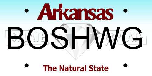 BOSHWG Arkansas License Plate