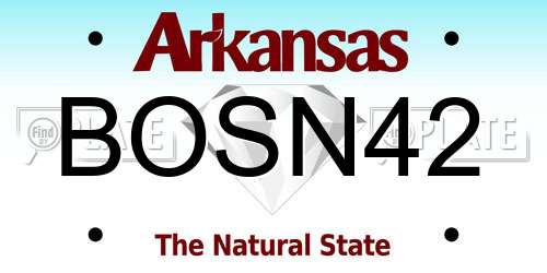 BOSN42 Arkansas License Plate