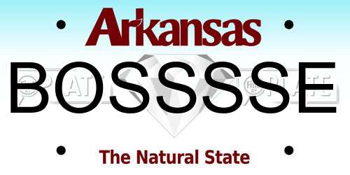 BOSSSSE Arkansas License Plate