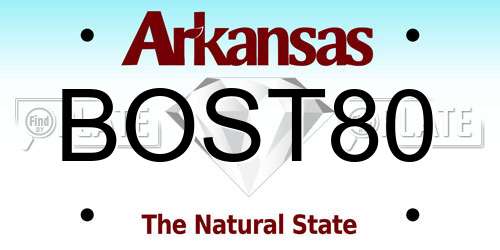 BOST80 Arkansas License Plate