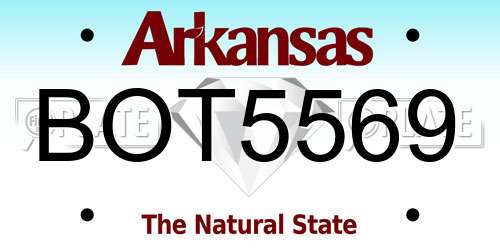 BOT5569 Arkansas License Plate