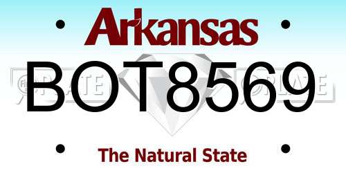 BOT8569 Arkansas License Plate