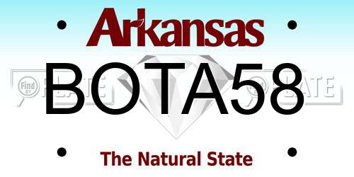 BOTA58 Arkansas License Plate