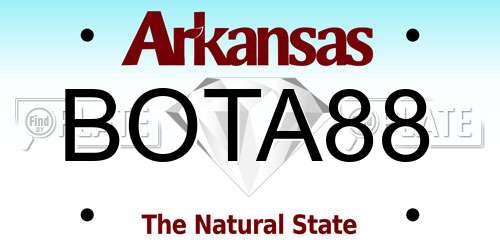 BOTA88 Arkansas License Plate