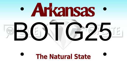 BOTG25 Arkansas License Plate