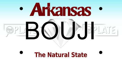 BOUJI Arkansas License Plate