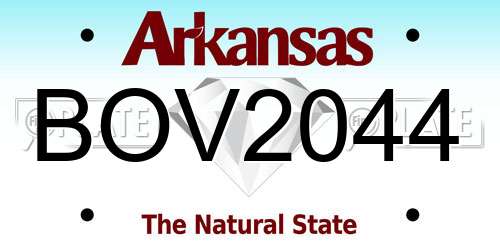 BOV2044 Arkansas License Plate