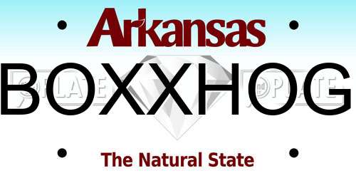 BOXXHOG Arkansas License Plate