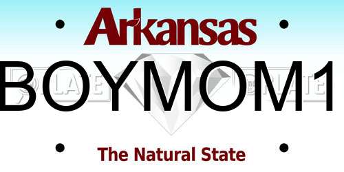 BOYMOM1 Arkansas License Plate