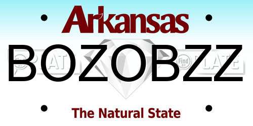 BOZOBZZ Arkansas License Plate