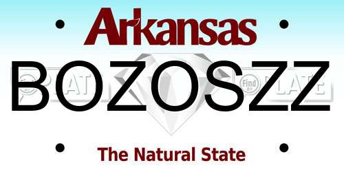 BOZOSZZ Arkansas License Plate
